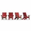 Mayne Mesa Chair x2 & Table Set - Red 8705-R